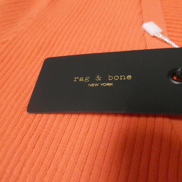 Rag & Bone Asher Vee Cardigan size  Small Petite (crop 3/4) Coral - Picture 9 of 12